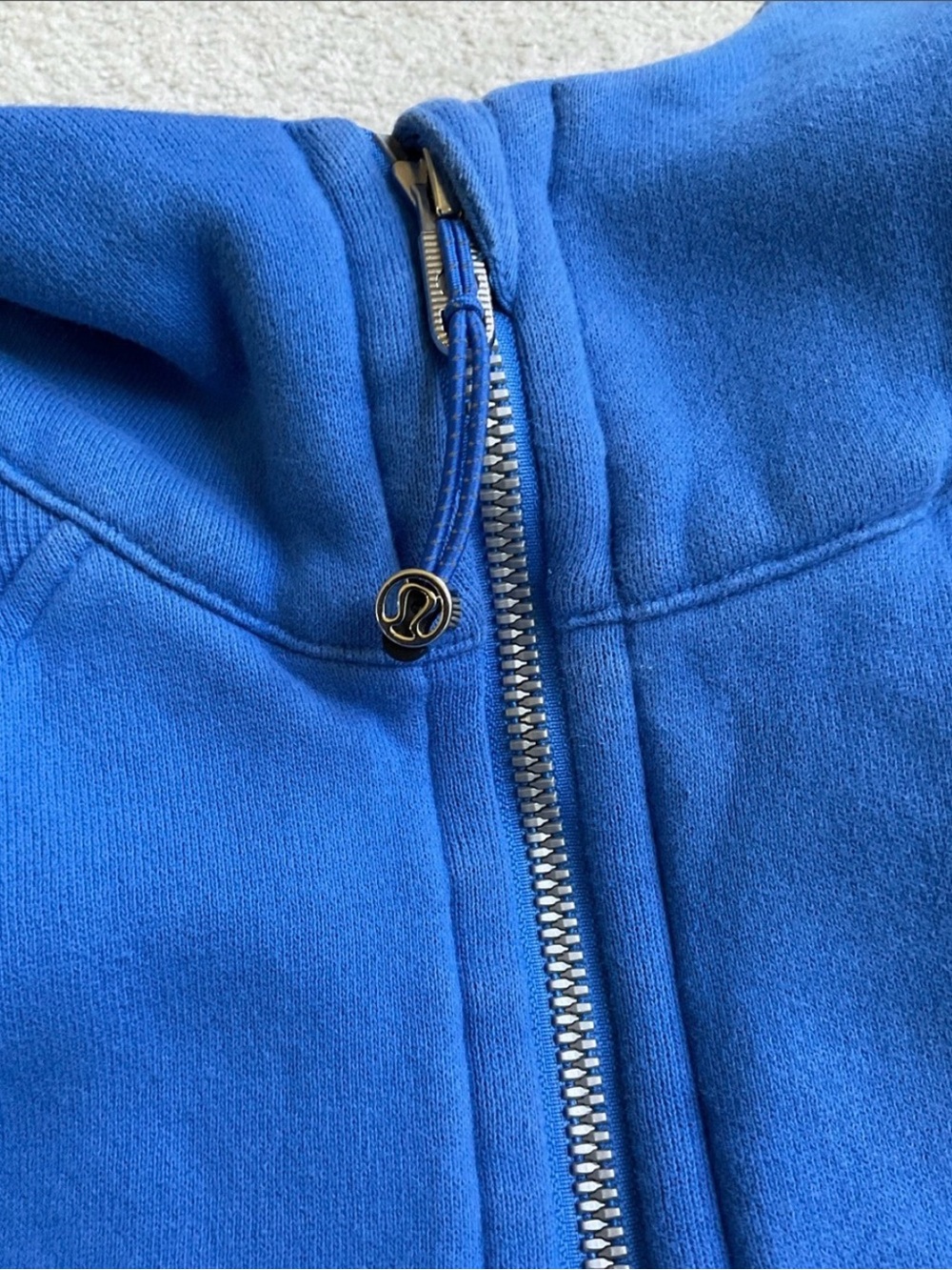 lululemon athletica Scuba oversized half zip hoodie in cobalt blue - Picture 6 of 8